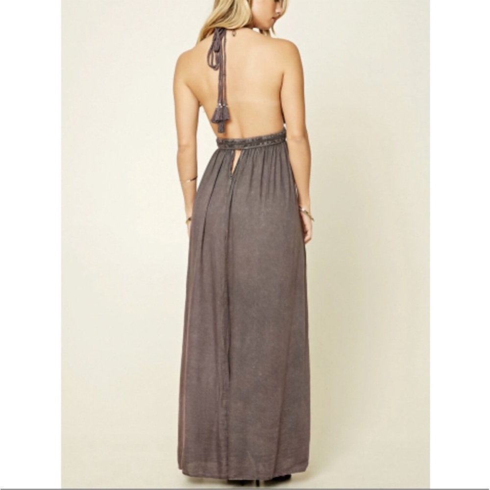 Boho Me Plunging Halter Maxi Dress - Picture 2 of 7